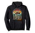 45Th Birthday Gift May 1981 Cassette Hoodie - Casual Everyday Wear Unisex - T-Shirt, Sweatshirt, Hoodie
