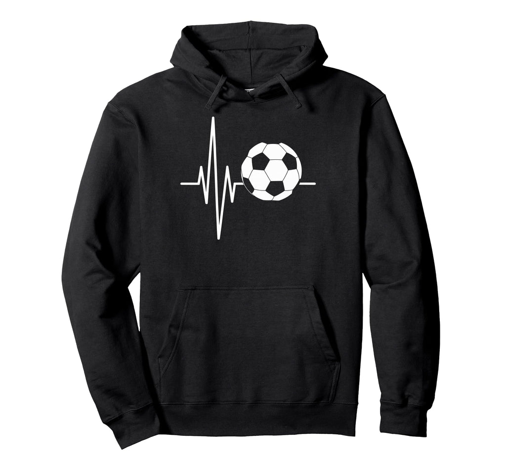 Heartbeat Soccer Player Ball Soccer Hoodie - Minimalist Print for Adults - T-Shirt, Sweatshirt, Hoodie