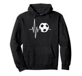 Heartbeat Soccer Player Ball Soccer Hoodie - Novelty Apparel Men Women - T-Shirt, Sweatshirt, Hoodie