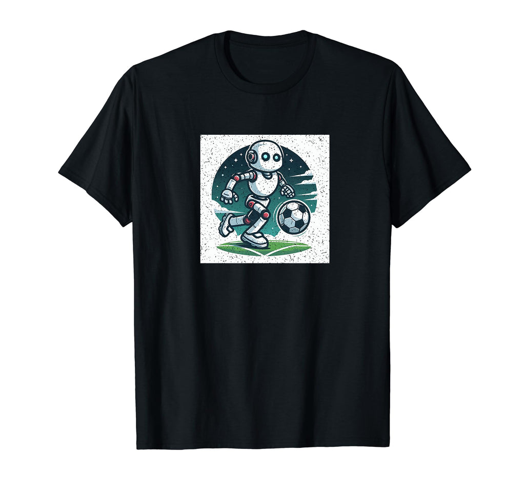 Ai Robot Playing Soccer T-Shirt - Casual Everyday Wear Unisex - T-Shirt, Sweatshirt, Hoodie