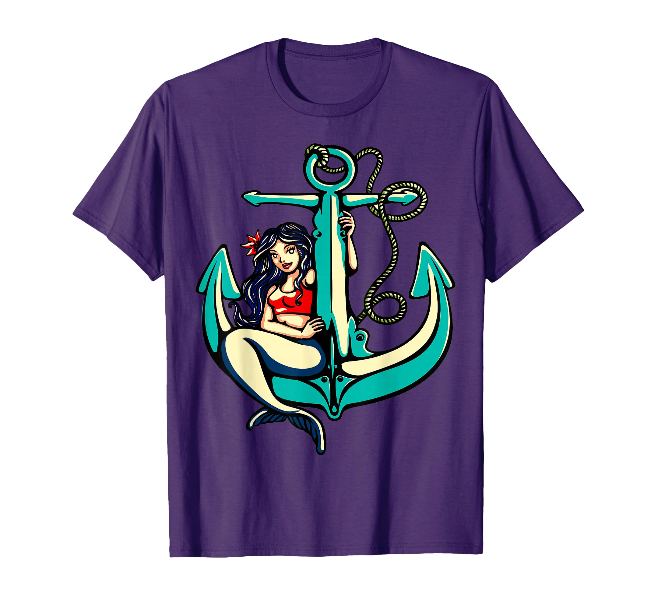Pretty Sirem Anchor School Sailor Tatto T-Shirt - Novelty Apparel Men Women - T-Shirt, Sweatshirt, Hoodie
