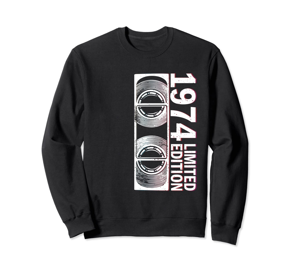 1974 Mens Womens Birthday Cassette Sweatshirt - Custom Art Print Men Women - T-Shirt, Sweatshirt, Hoodie