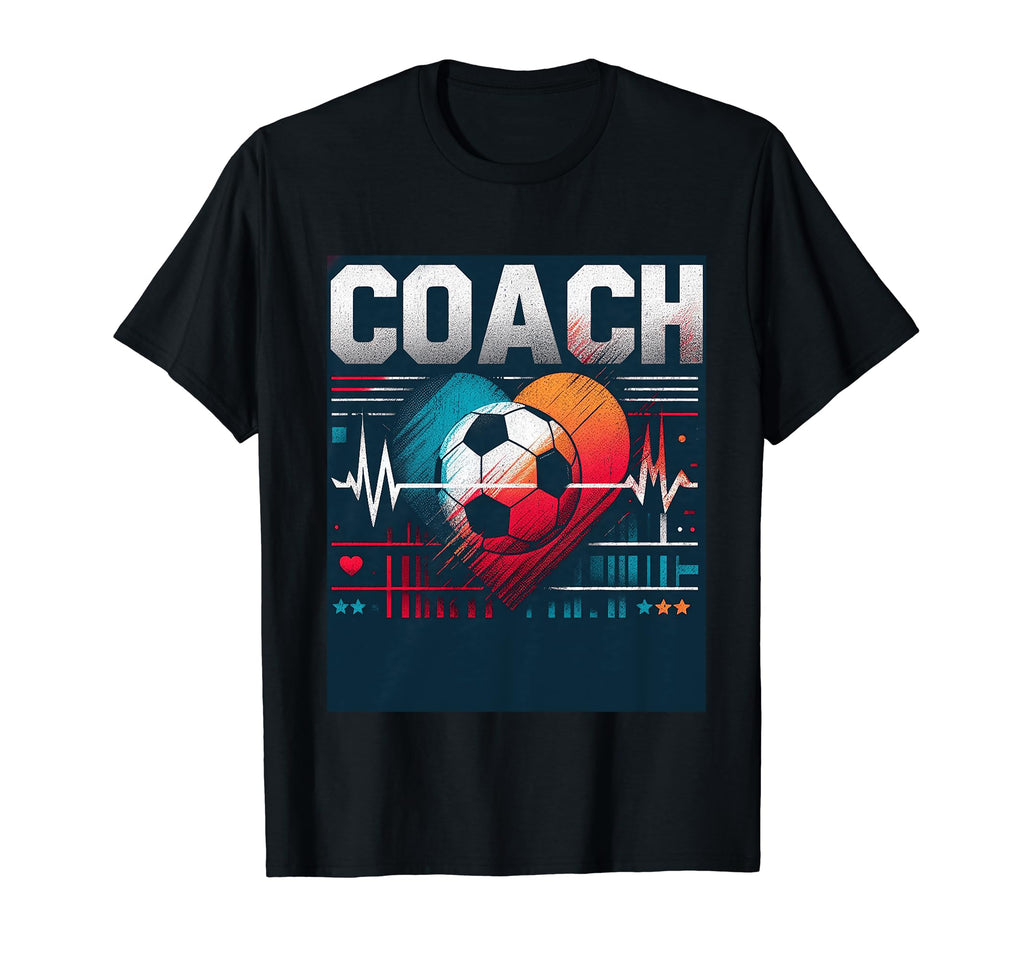 Soccer Coach Training Heart Beat T-Shirt - Aesthetic Graphic Men Women - T-Shirt, Sweatshirt, Hoodie