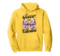 Soccer Is My Valentine Coquette Bow Hoodie - Custom Art Print Men Women - T-Shirt, Sweatshirt, Hoodie