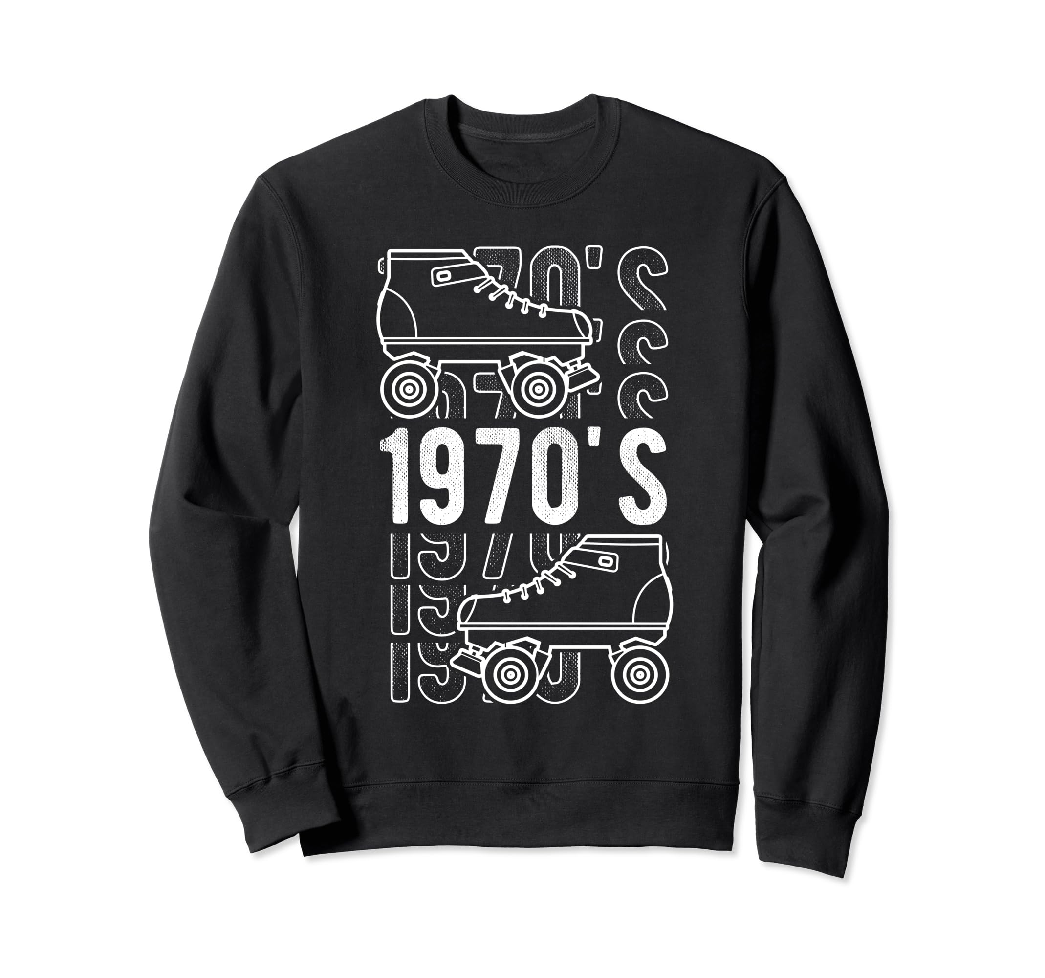 1970S Roller Skates Skating Sweatshirt - Fun Novelty Design for Adults - T-Shirt, Sweatshirt, Hoodie
