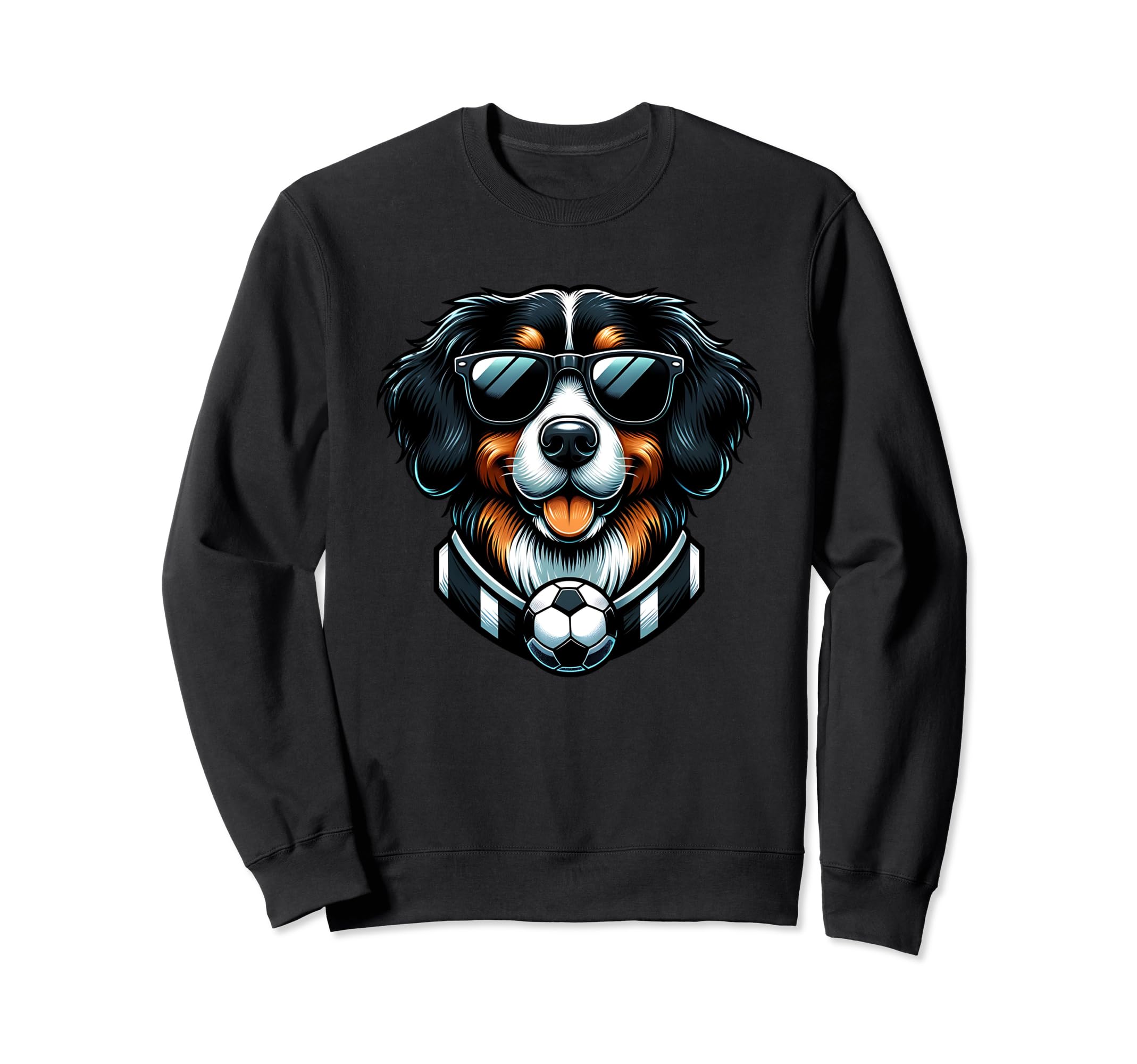 Bernese Mountain Dog Soccer Player Sweatshirt - Minimalist Print Men Women - T-Shirt, Sweatshirt, Hoodie