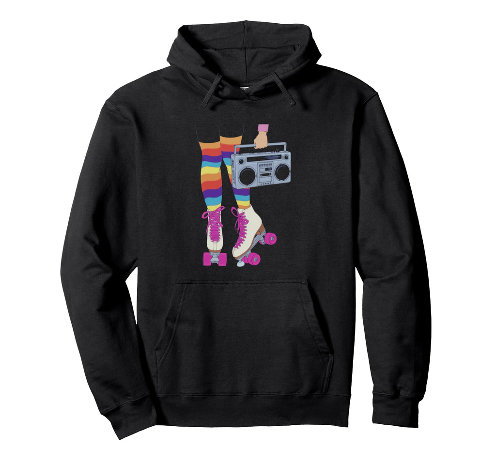 Rollerskates Funny 80S Roller Disco Hoodie - Casual Everyday Wear Unisex - T-Shirt, Sweatshirt, Hoodie