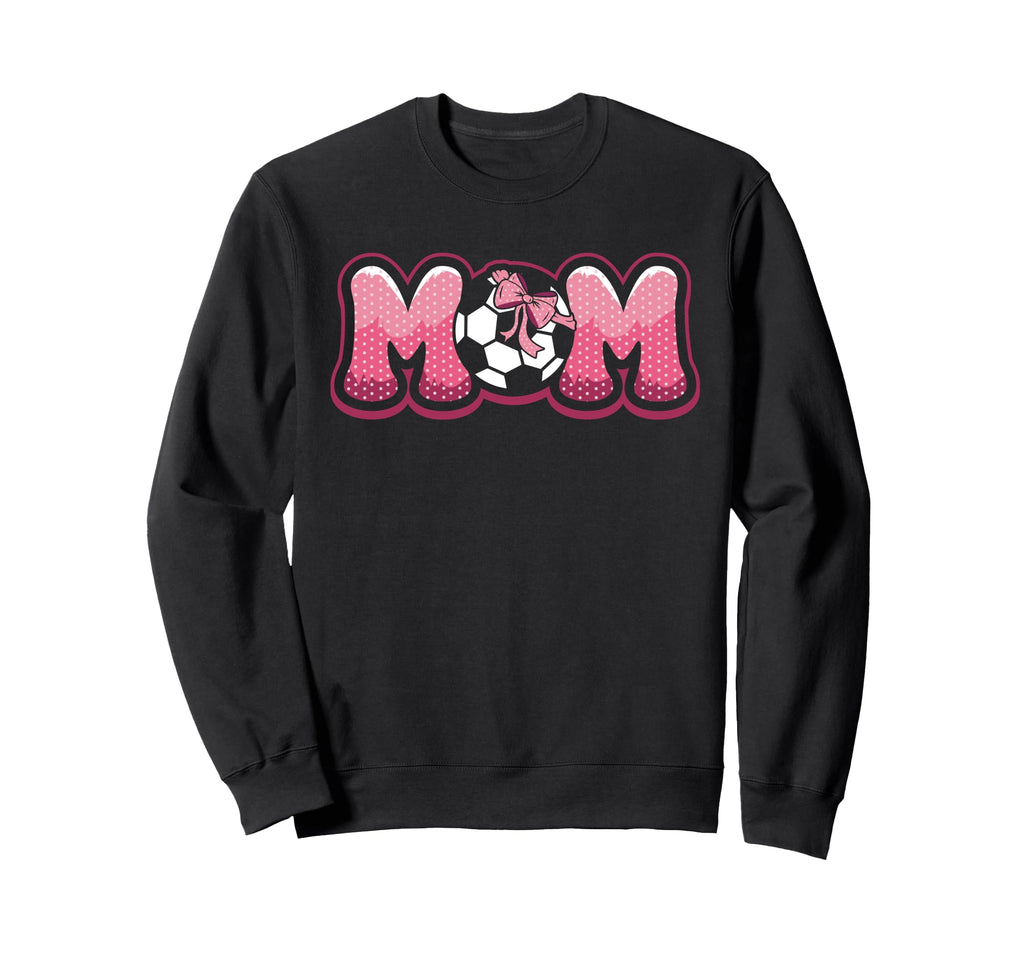Soccer Mom Coquette Bow Game Day Mama Sweatshirt - Graphic Print Unisex - T-Shirt, Sweatshirt, Hoodie