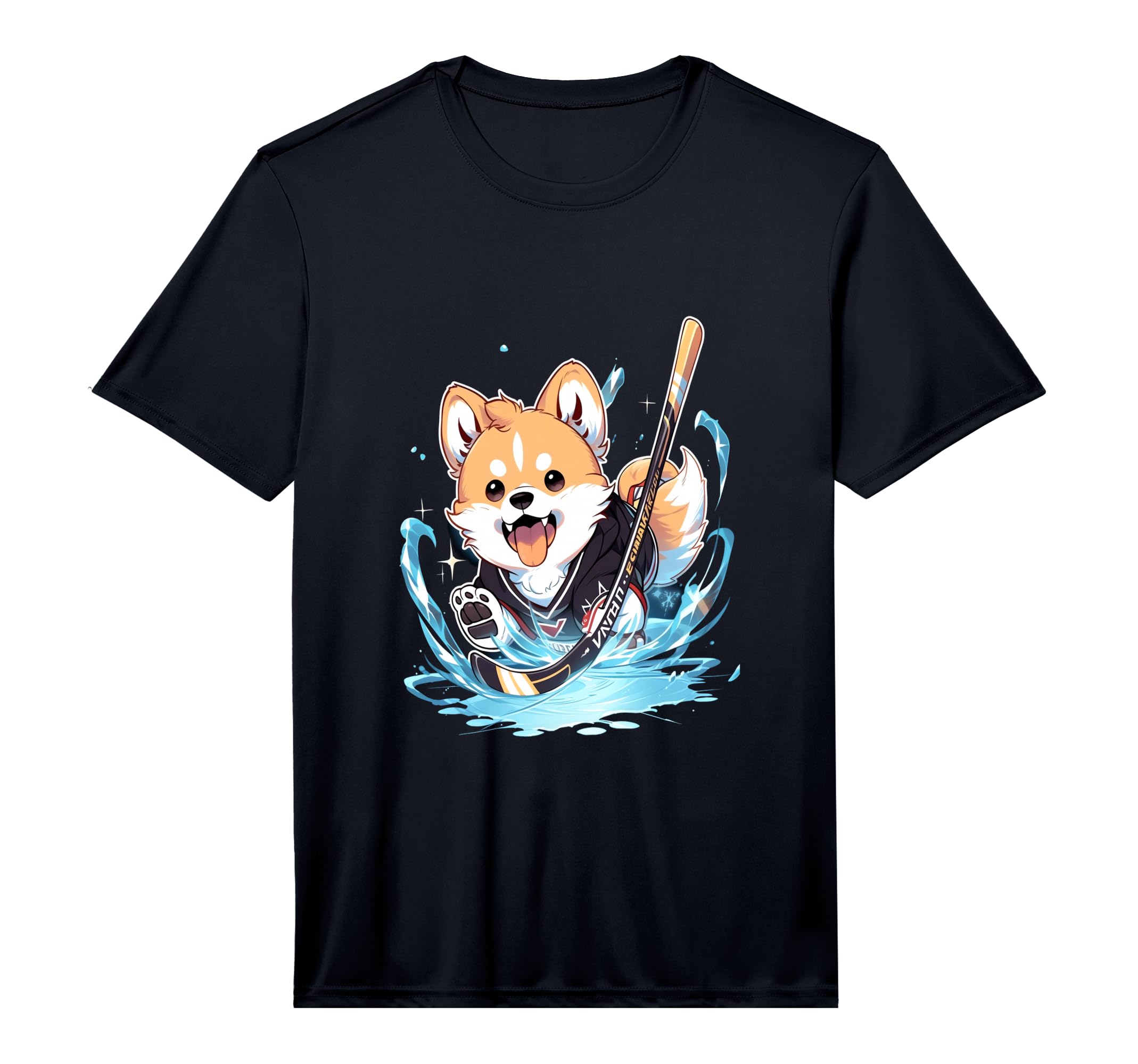 Corgi Ice Hockey Player Dog Hockey T-Shirt - Fun Novelty Design Unisex - T-Shirt, Sweatshirt, Hoodie