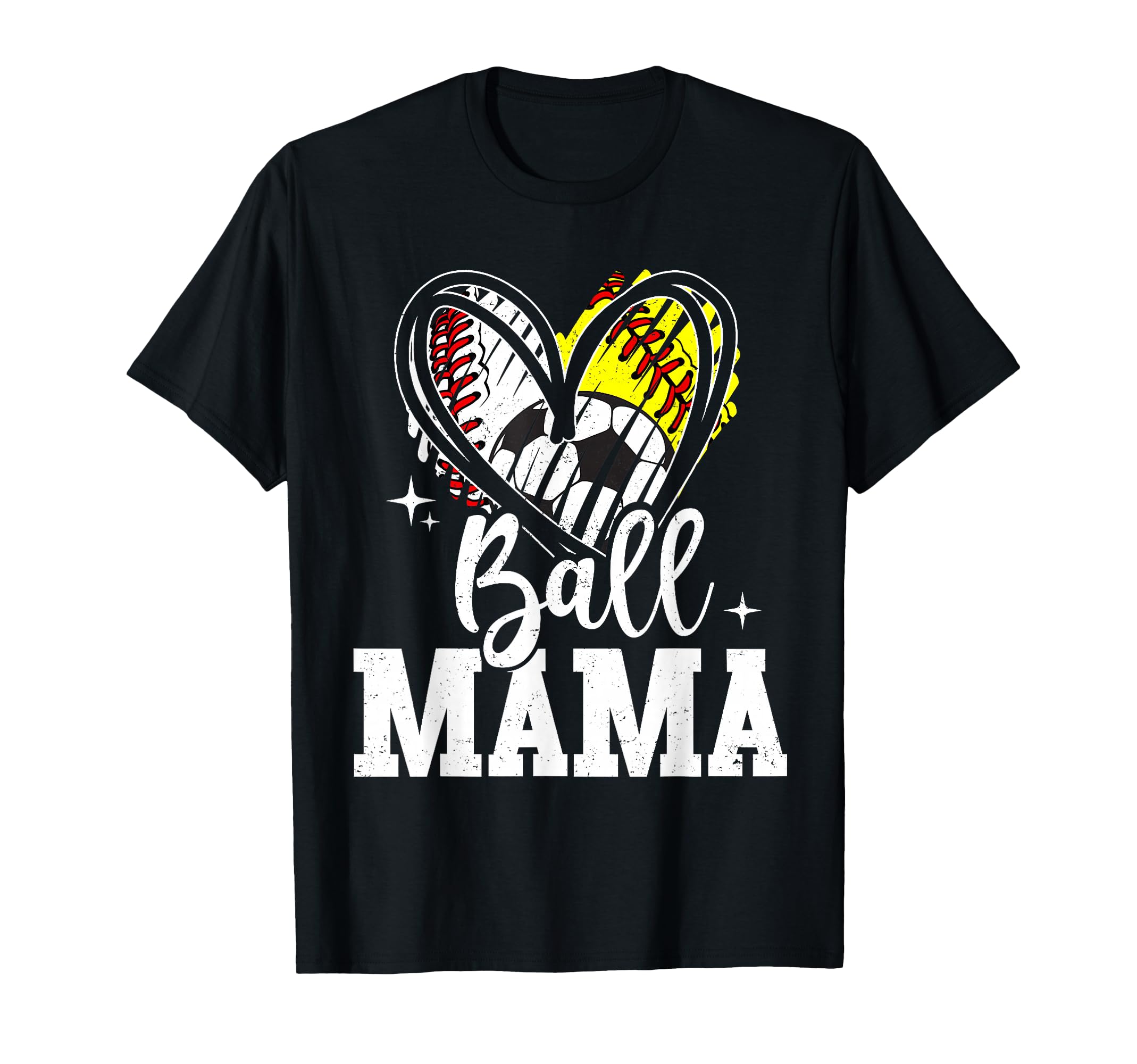 Ball Mama Baseball Softball Soccer Mom T-Shirt - Minimalist Print Unisex - T-Shirt, Sweatshirt, Hoodie