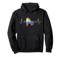 Roller Skating Skate Heartbeat Hoodie - Fun Novelty Design Unisex - T-Shirt, Sweatshirt, Hoodie