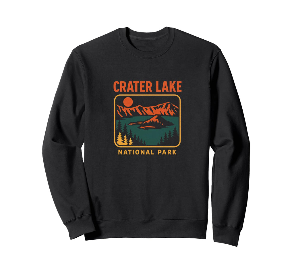 Crater Lake National Park Oregon Art Sweatshirt - Graphic Print Men Women - T-Shirt, Sweatshirt, Hoodie