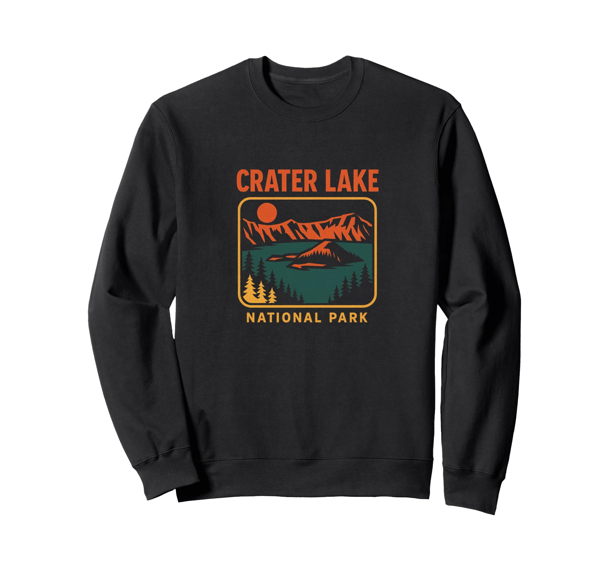 Crater Lake National Park Oregon Art Sweatshirt - Graphic Print Men Women - T-Shirt, Sweatshirt, Hoodie