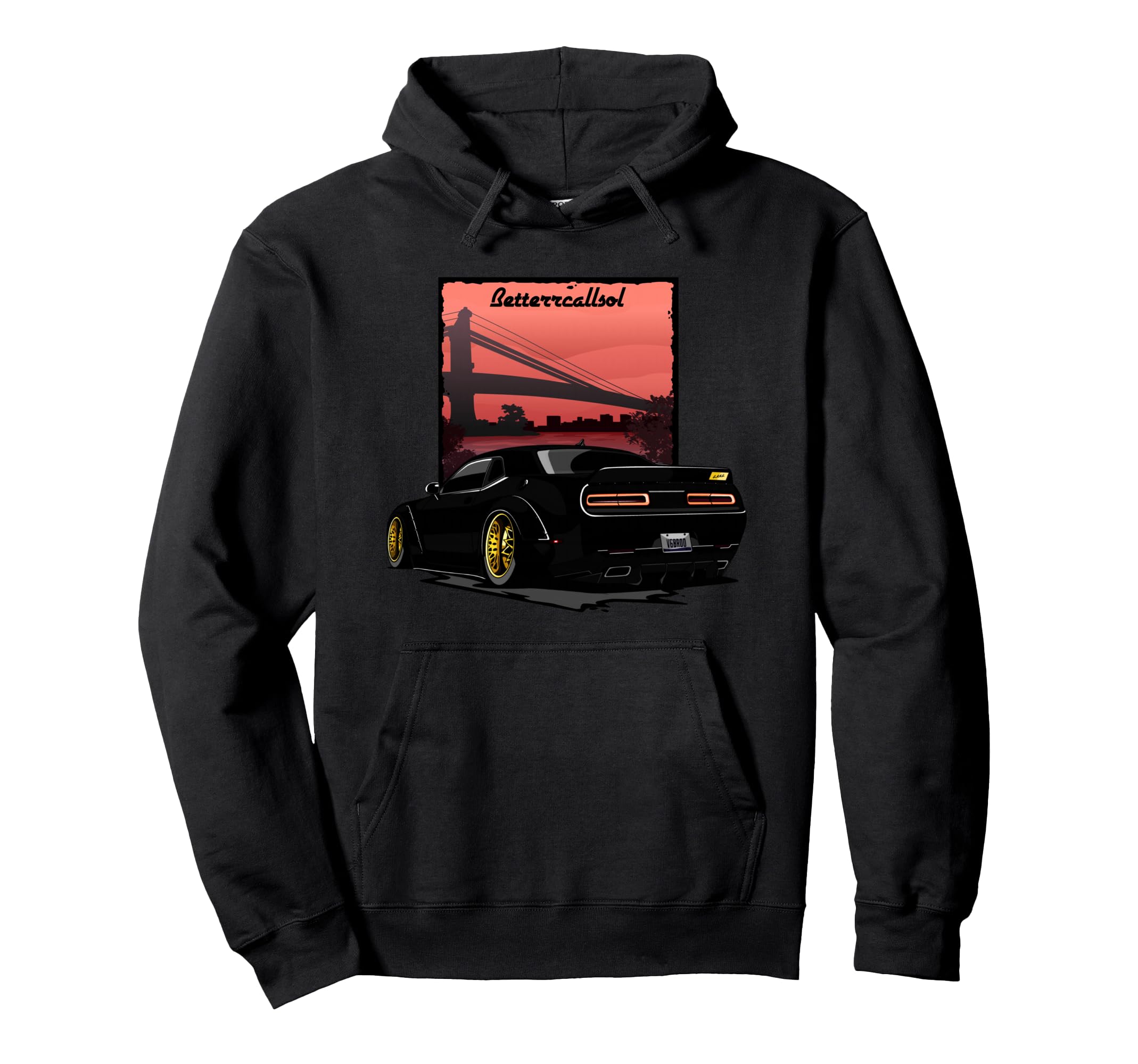 Car Guy Challenger Small Hoodie - Fun Novelty Design for Adults - T-Shirt, Sweatshirt, Hoodie