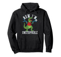 Now Im Unstoppable Funny T Rex Soccer Hoodie - Novelty Apparel for Adults - T-Shirt, Sweatshirt, Hoodie