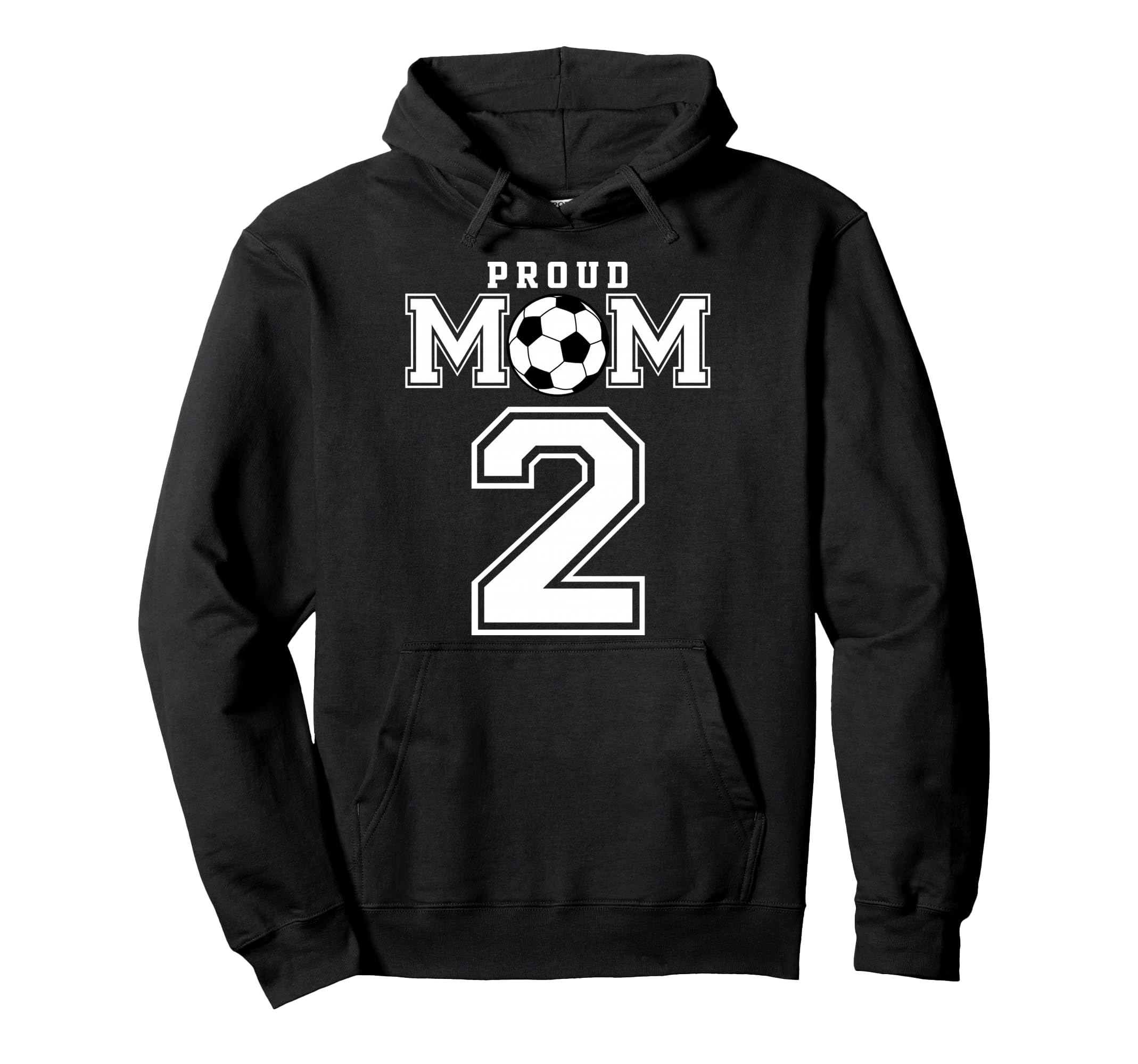Number 2 Custom Proud Soccer Futbol Hoodie - Fun Novelty Design for Adults - T-Shirt, Sweatshirt, Hoodie