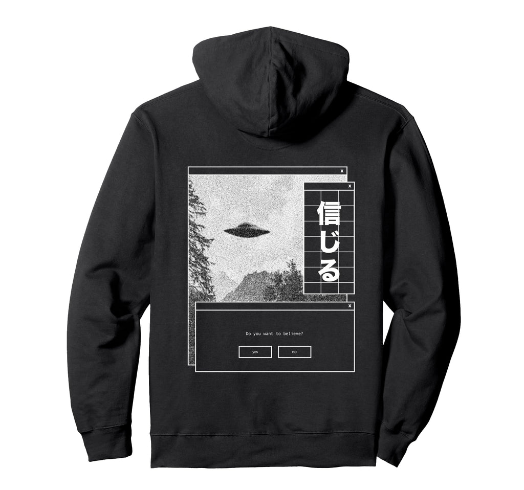 Ufo Vaporwave Aesthetic Japanese 80S Hoodie - Trendy Graphic Unisex - T-Shirt, Sweatshirt, Hoodie