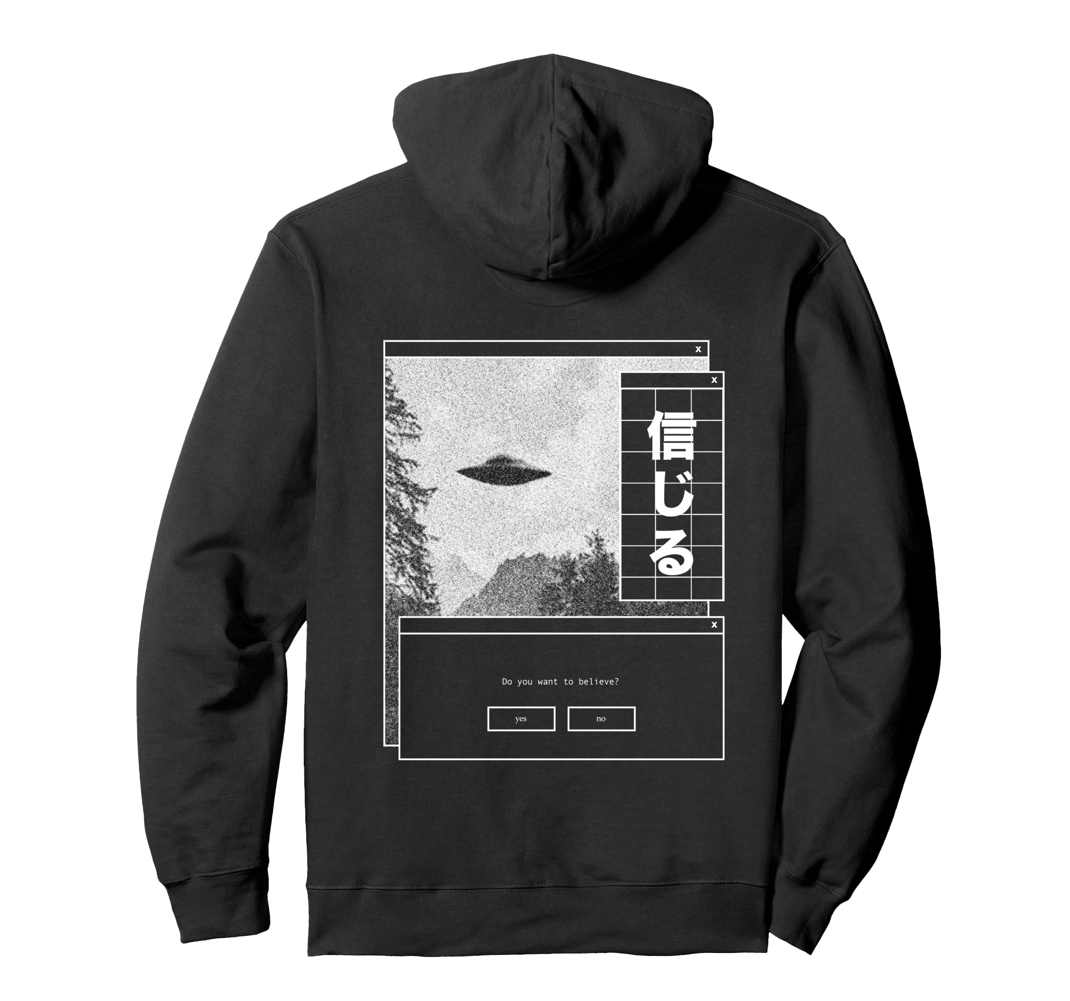 Ufo Vaporwave Aesthetic Japanese 80S Hoodie - Trendy Graphic Unisex - T-Shirt, Sweatshirt, Hoodie