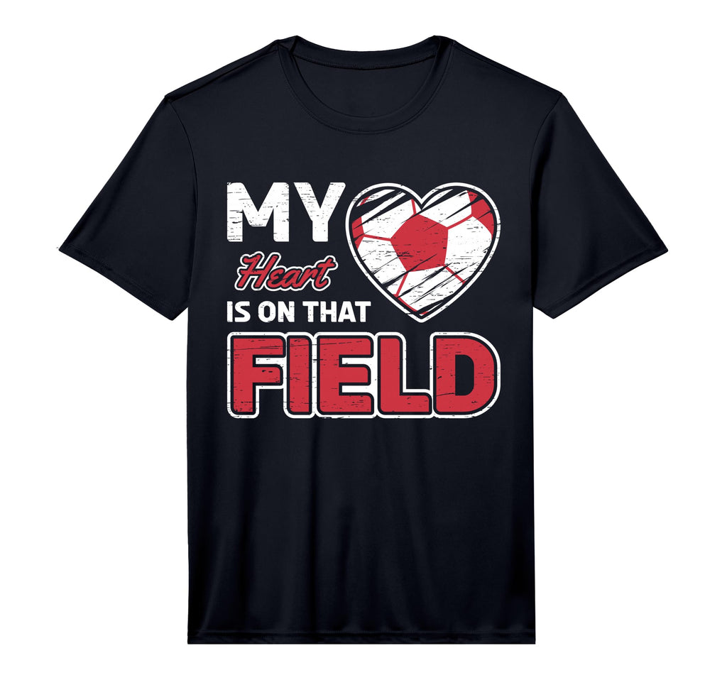 Mens My Heart Is That Field Soccer T-Shirt - Custom Art Print for Adults - T-Shirt, Sweatshirt, Hoodie