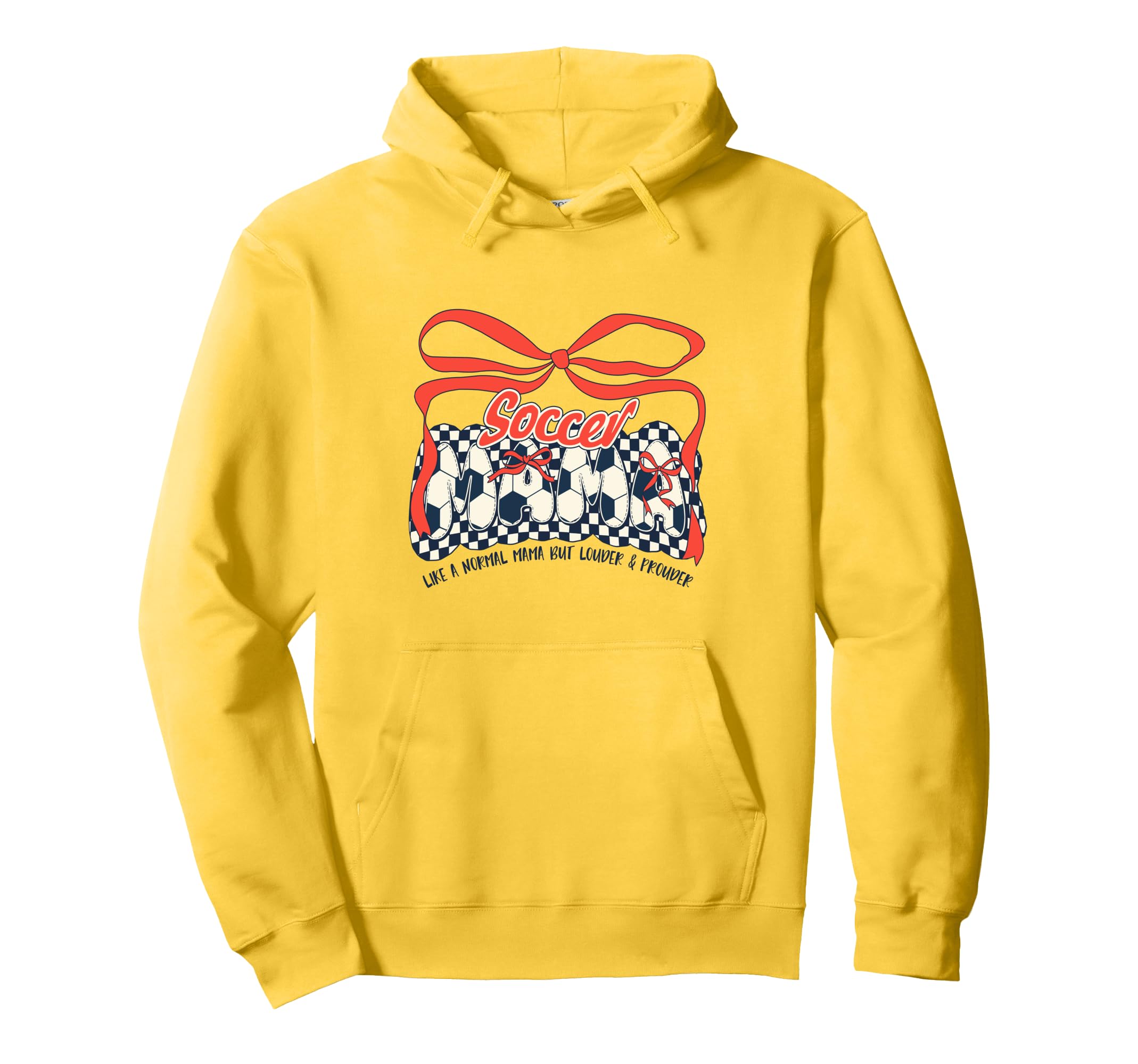 Soccer Mom Game Day Checkered Coquette Bow Hoodie - Trendy Graphic Unisex - T-Shirt, Sweatshirt, Hoodie