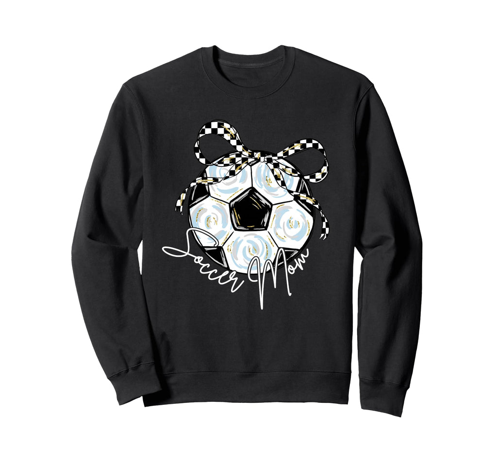 2 Sided Soccer Mom Mama Checkered Sweatshirt - Custom Art Print Men Women - T-Shirt, Sweatshirt, Hoodie