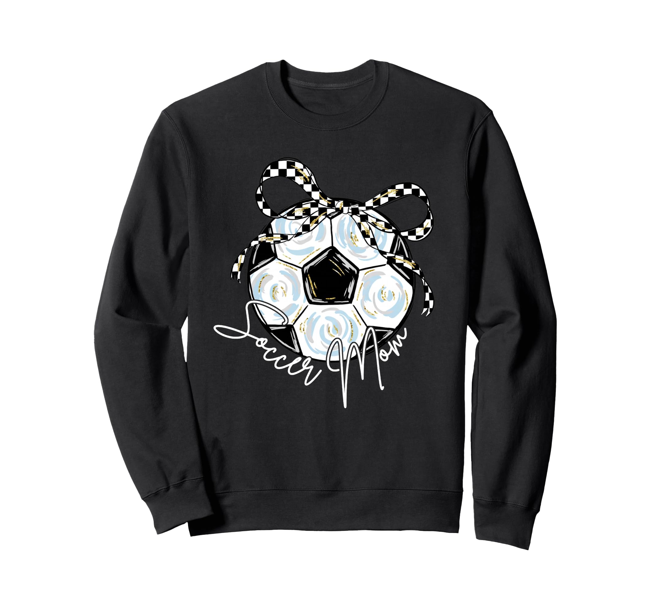 2 Sided Soccer Mom Mama Checkered Sweatshirt - Custom Art Print Men Women - T-Shirt, Sweatshirt, Hoodie