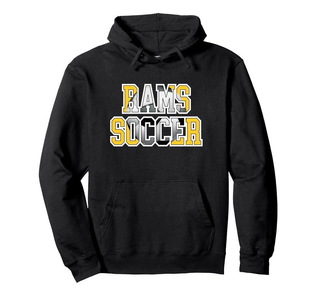 Rams Soccer Mom Game Day Mascot Hoodie - Custom Art Print for Adults - T-Shirt, Sweatshirt, Hoodie