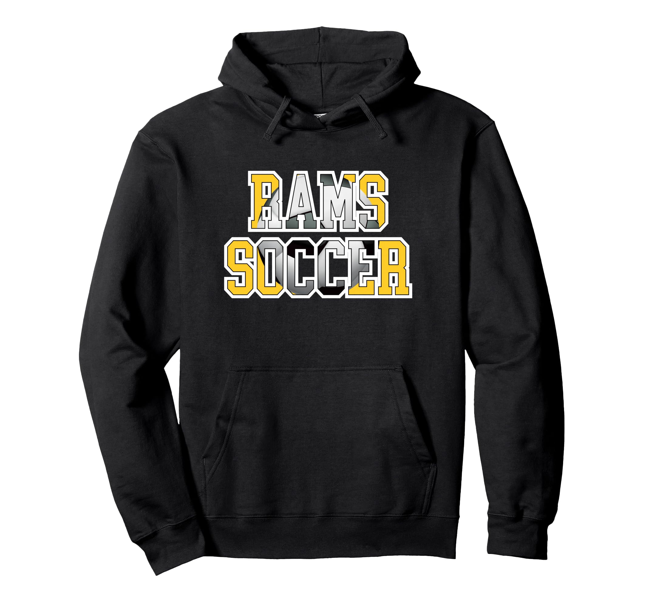 Rams Soccer Mom Game Day Mascot Hoodie - Custom Art Print for Adults - T-Shirt, Sweatshirt, Hoodie