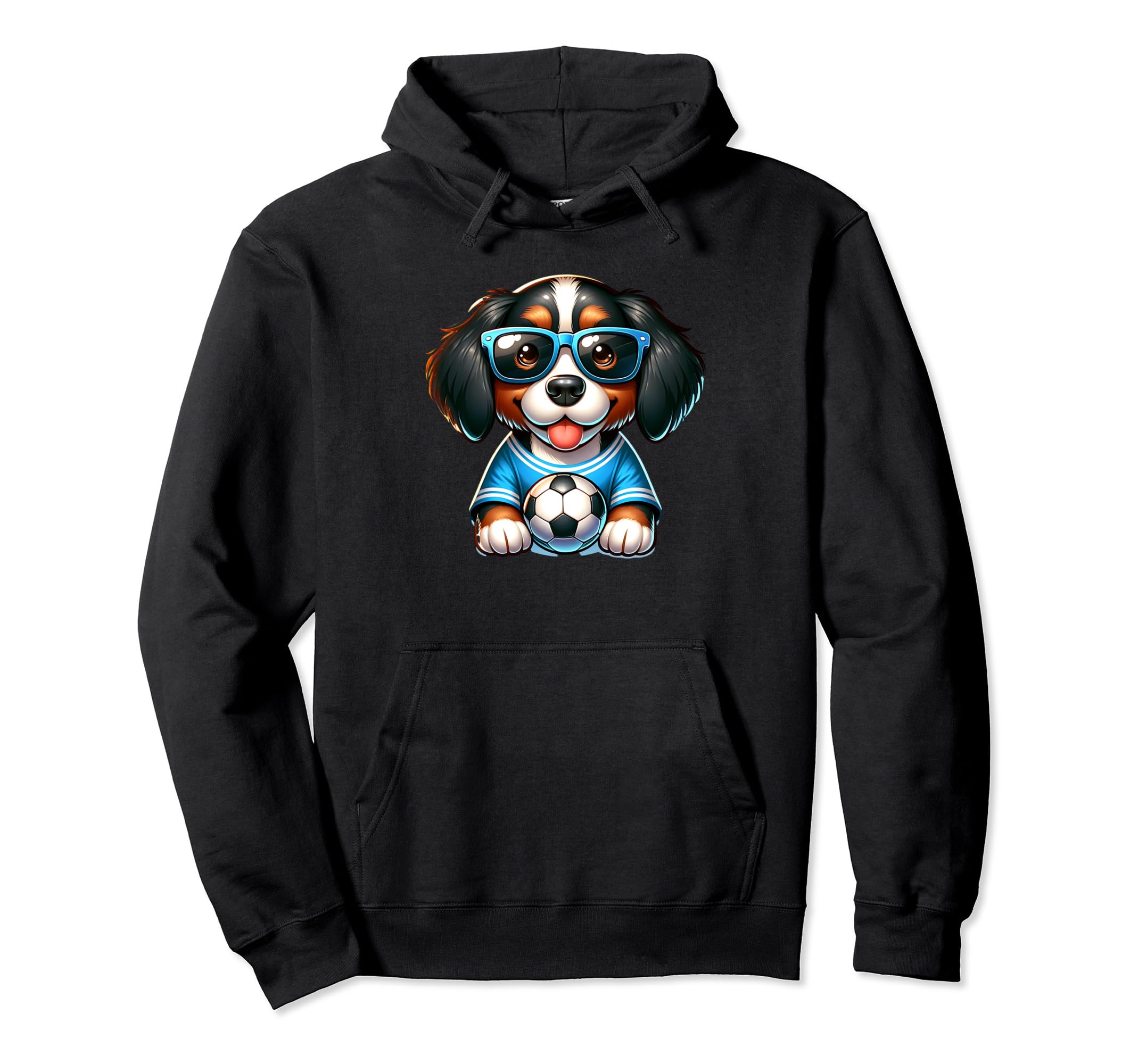 Bernese Mountain Dog Soccer Player Champion Hoodie - Graphic Print Unisex - T-Shirt, Sweatshirt, Hoodie