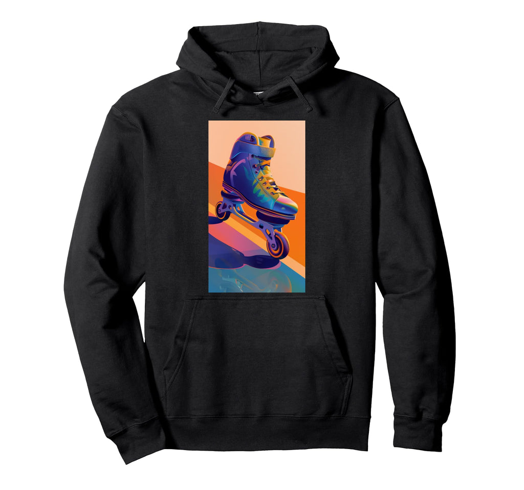 Roller Skate Artwork 70S 80S 90S Hoodie - Aesthetic Graphic Unisex - T-Shirt, Sweatshirt, Hoodie