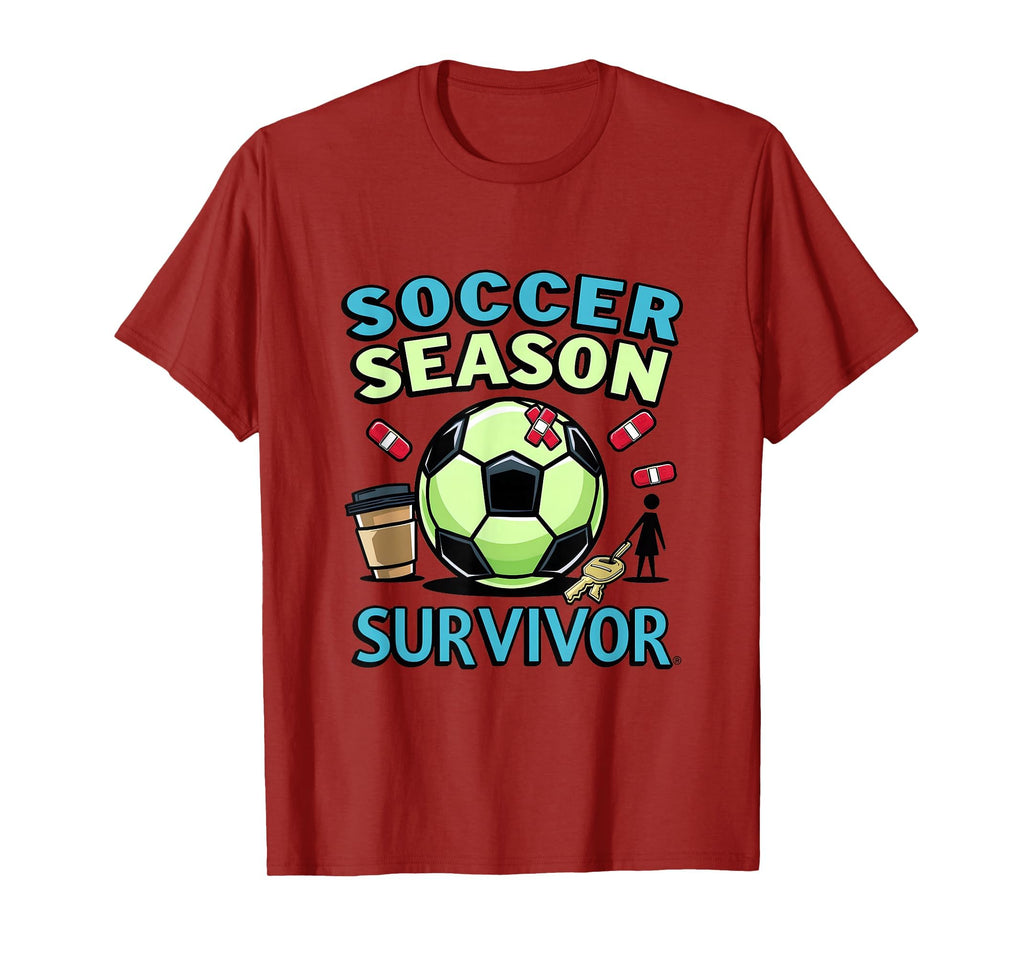 Soccer Season Survivor Funny Soccer Mom T-Shirt - Trendy Graphic Men Women - T-Shirt, Sweatshirt, Hoodie