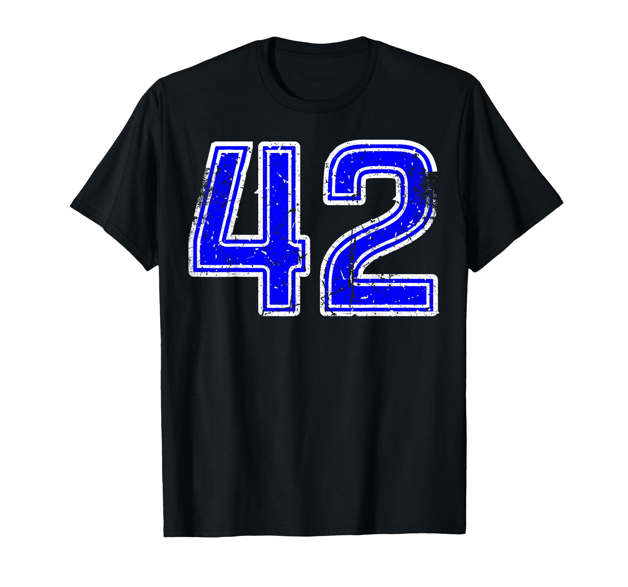 Sport Blue Number 42 T-Shirt - Fun Novelty Design for Adults - T-Shirt, Sweatshirt, Hoodie