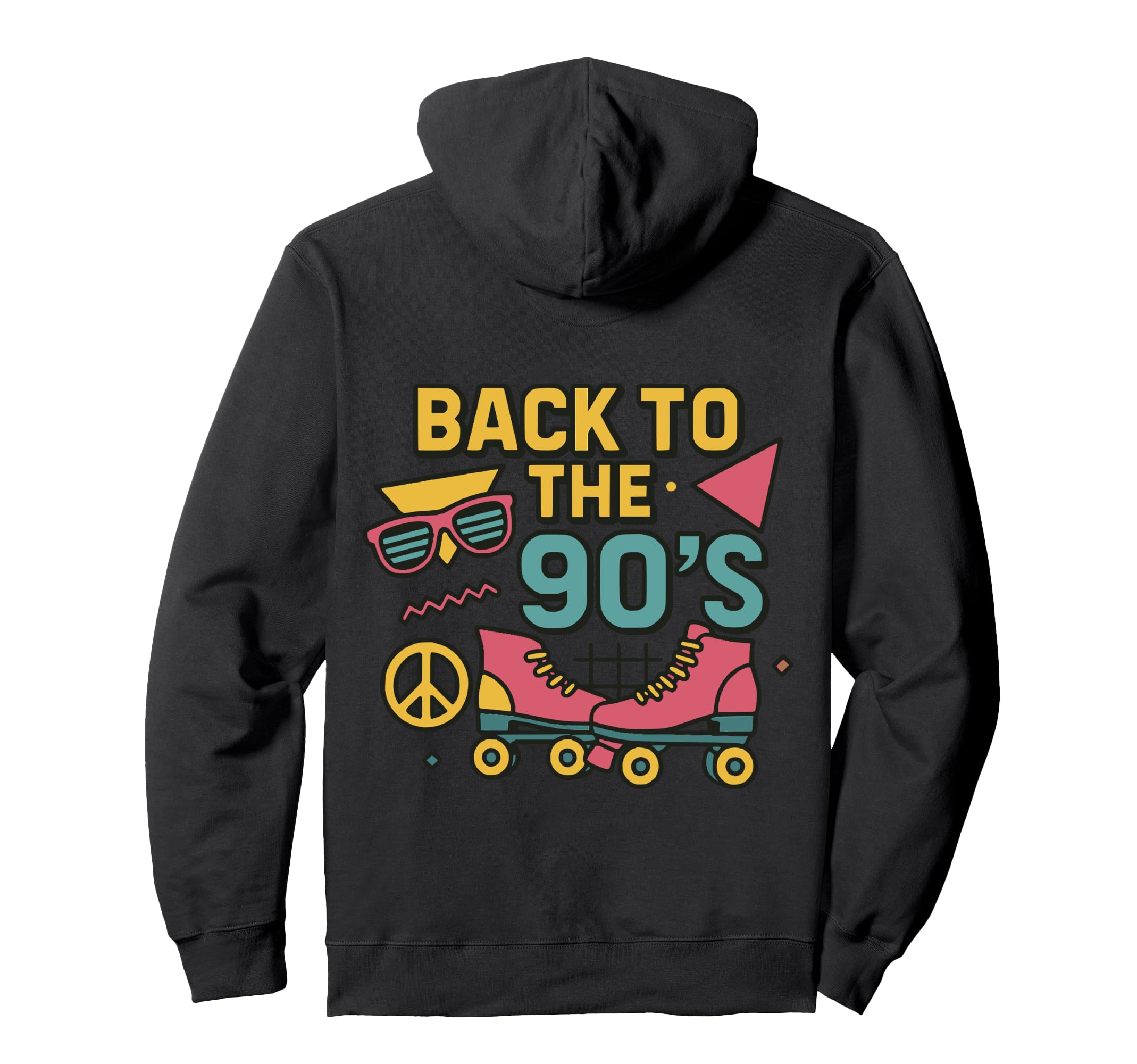 Back To 90S Roller Skates Vibes Hoodie - Streetwear Style for Adults - T-Shirt, Sweatshirt, Hoodie