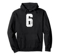 Sport Team Number 6 Hoodie - Aesthetic Graphic for Adults - T-Shirt, Sweatshirt, Hoodie