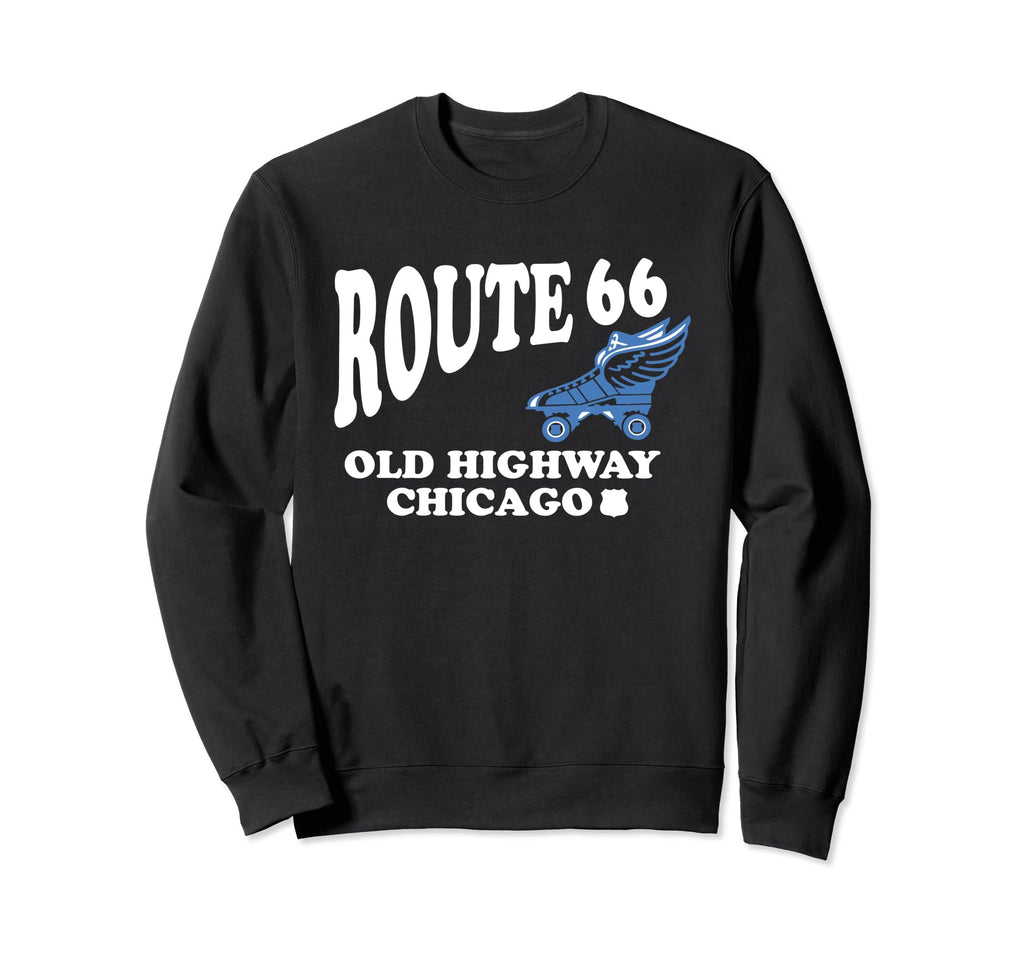 Route 66 Old Highway Chicago Sweatshirt - Novelty Apparel for Adults - T-Shirt, Sweatshirt, Hoodie