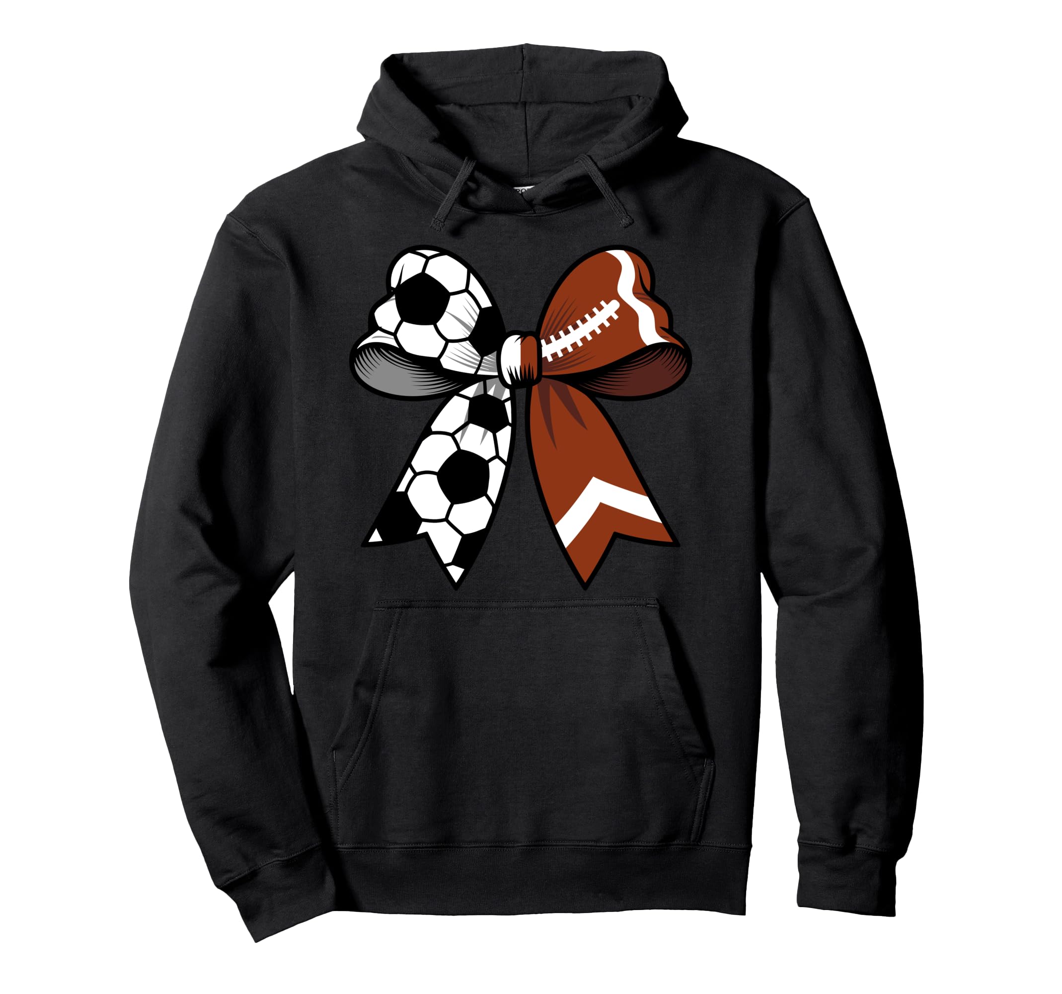 Soccer Football Coquette Bow Funny Hoodie - Minimalist Print Men Women - T-Shirt, Sweatshirt, Hoodie