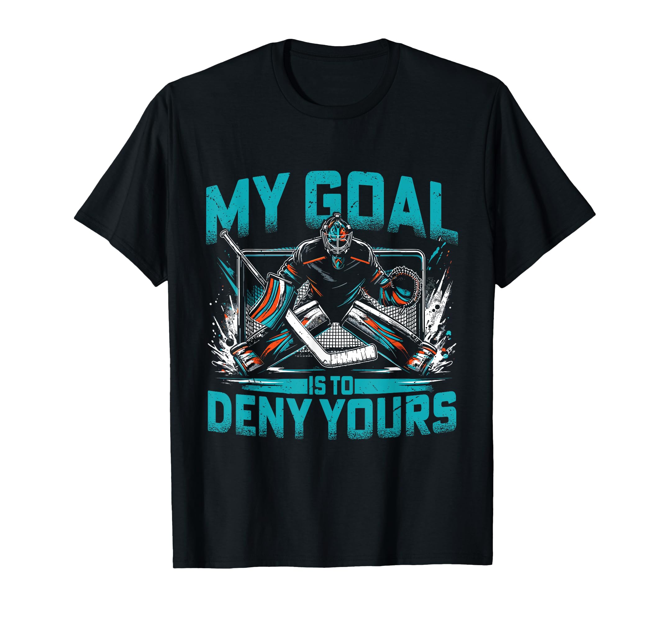 Funny Goalkeeper Ice Hockey Player T-Shirt - Minimalist Print for Adults - T-Shirt, Sweatshirt, Hoodie