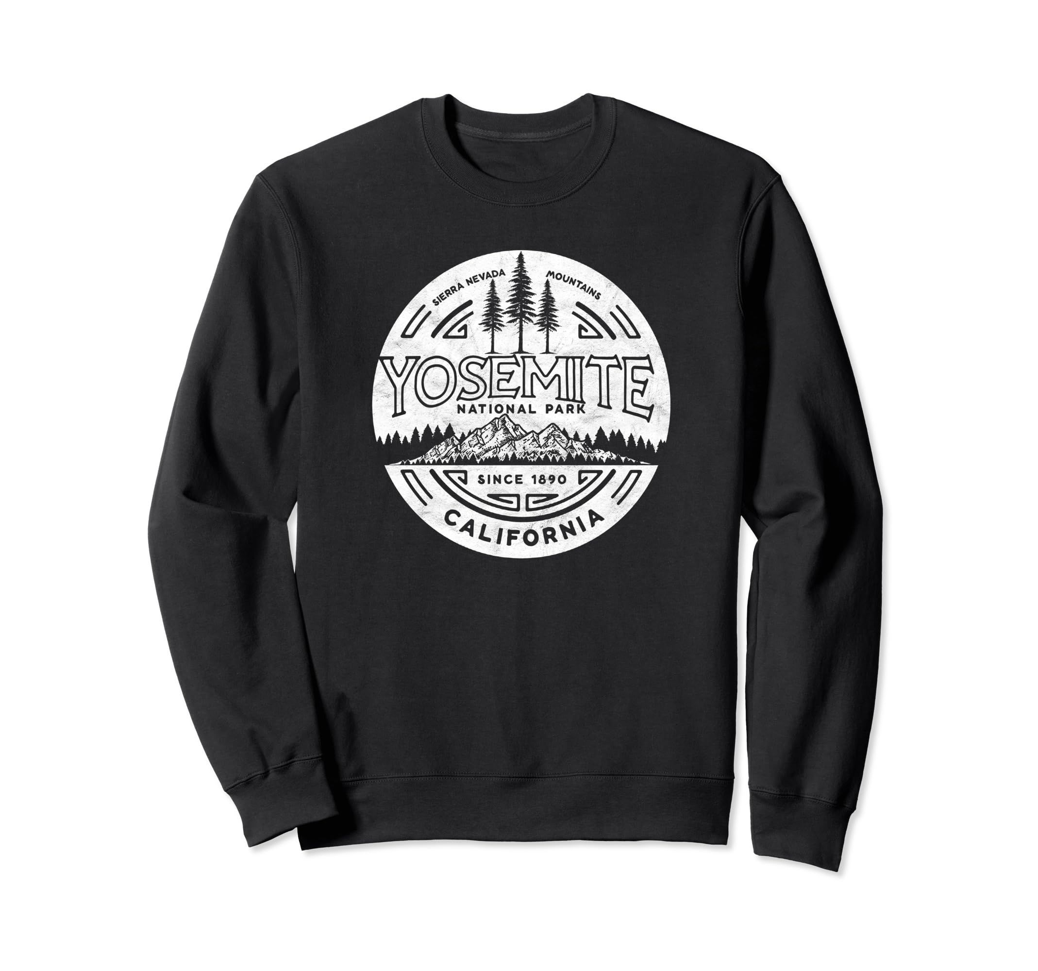 Yosemite National Park Distressed Sweatshirt - Custom Art Print Men Women - T-Shirt, Sweatshirt, Hoodie