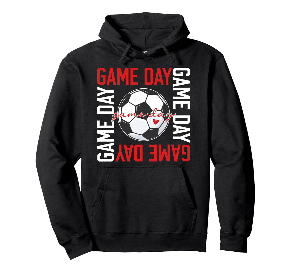 Game Day Soccer Heart Soccer Game Day Hoodie - Minimalist Print Unisex - T-Shirt, Sweatshirt, Hoodie