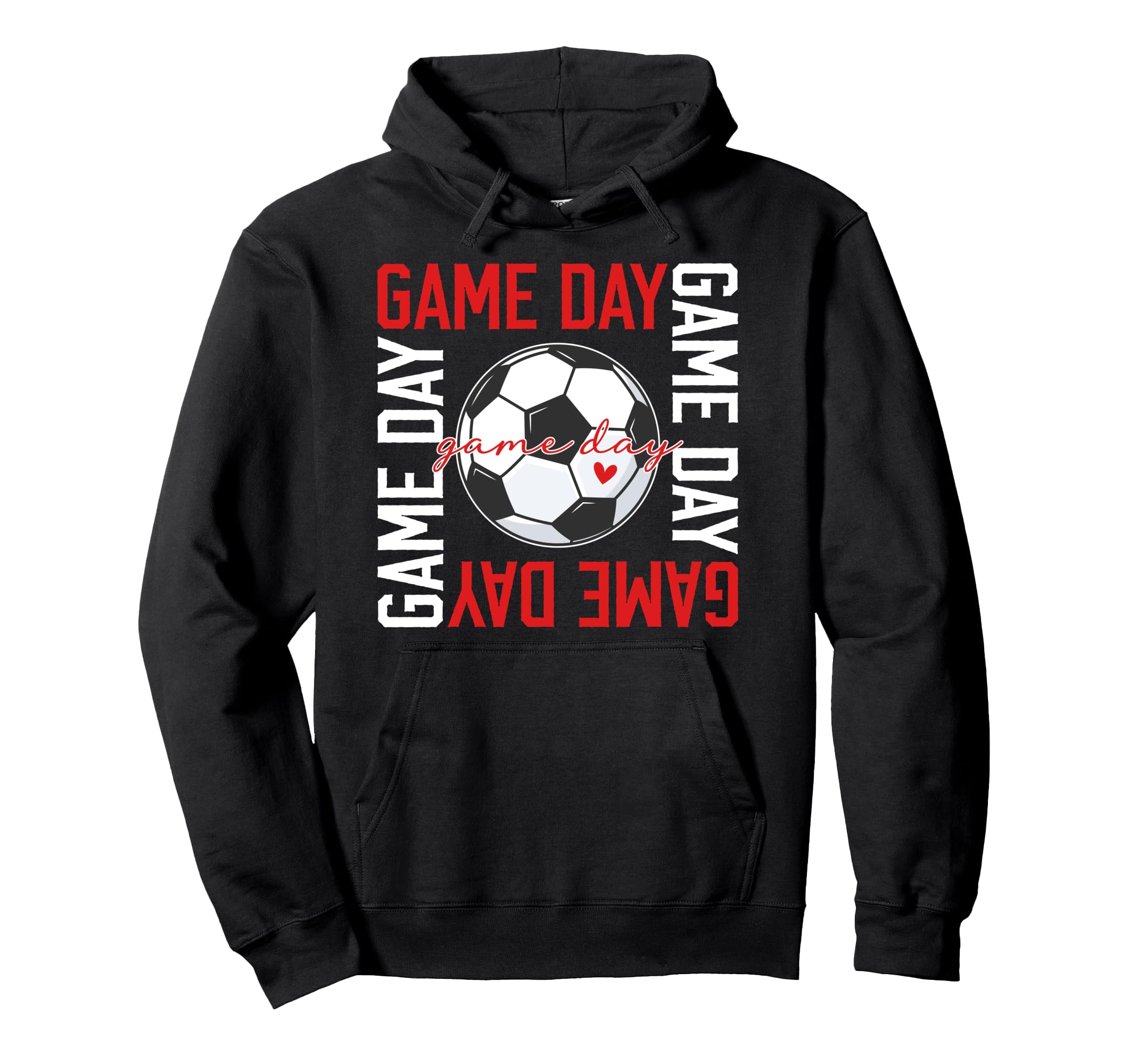 Game Day Soccer Heart Soccer Game Day Hoodie - Minimalist Print Unisex - T-Shirt, Sweatshirt, Hoodie