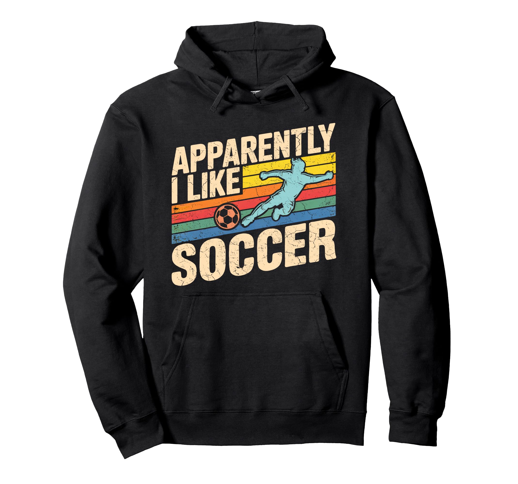 Apparently I Like Soccer Season Funny Hoodie - Minimalist Print Men Women - T-Shirt, Sweatshirt, Hoodie