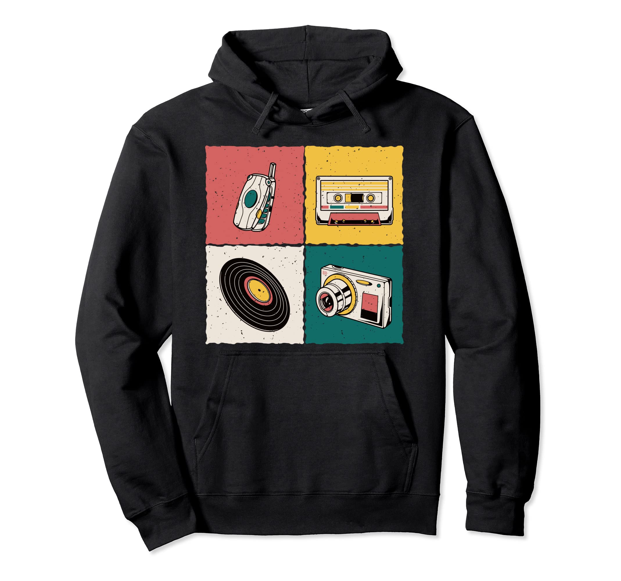 Flip Phone Cassette Tapes 1980S 1990S Hoodie - Minimalist Print Men Women - T-Shirt, Sweatshirt, Hoodie