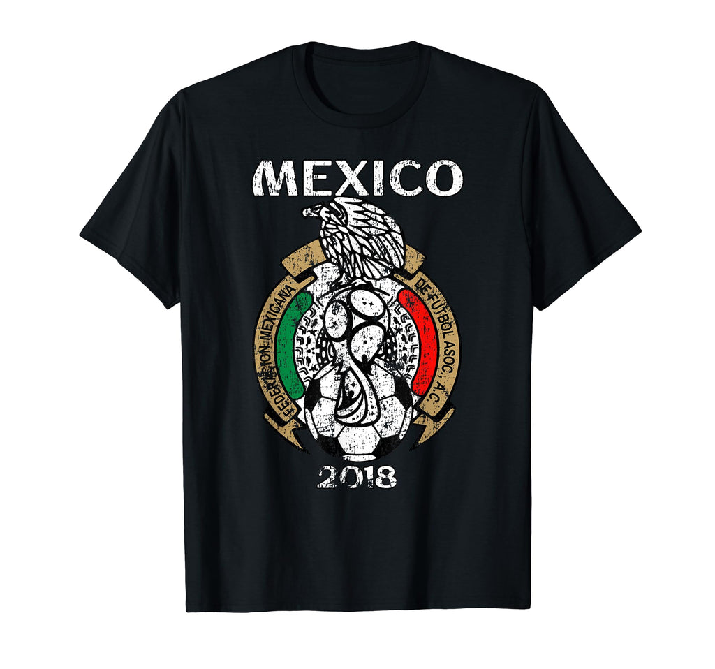Mexico Emblem Distressed Russia 2018 T-Shirt - Casual Everyday Wear Unisex - T-Shirt, Sweatshirt, Hoodie