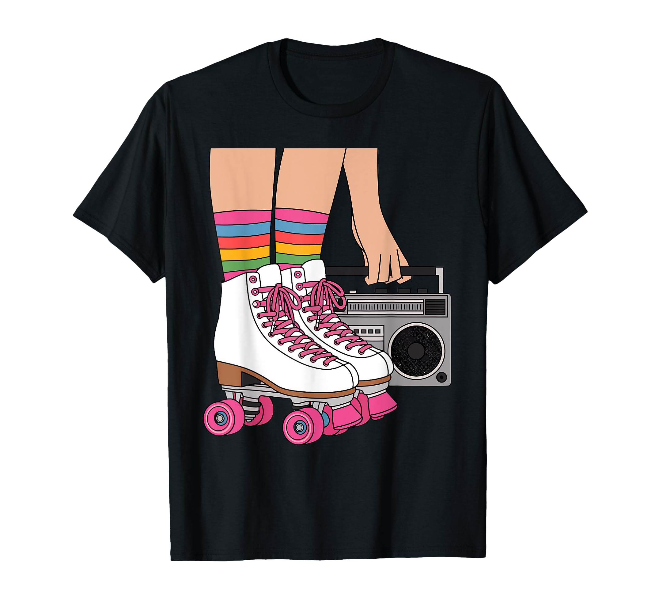 Funny Boombox And Roller Skate 80S 90S T-Shirt - Novelty Apparel Unisex - T-Shirt, Sweatshirt, Hoodie