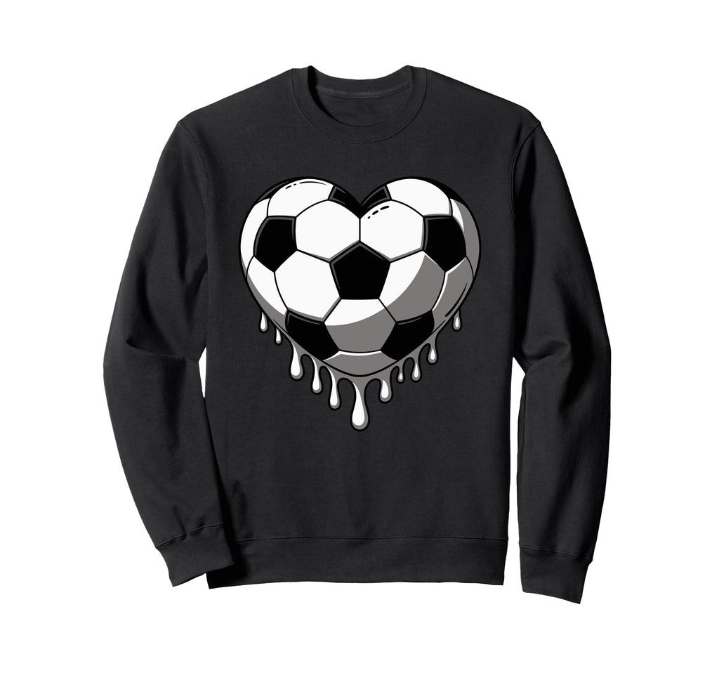 Melting Heart Shape Soccer Player Sweatshirt - Graphic Print for Adults - T-Shirt, Sweatshirt, Hoodie