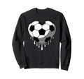 Melting Heart Shape Soccer Player Sweatshirt - Graphic Print for Adults - T-Shirt, Sweatshirt, Hoodie