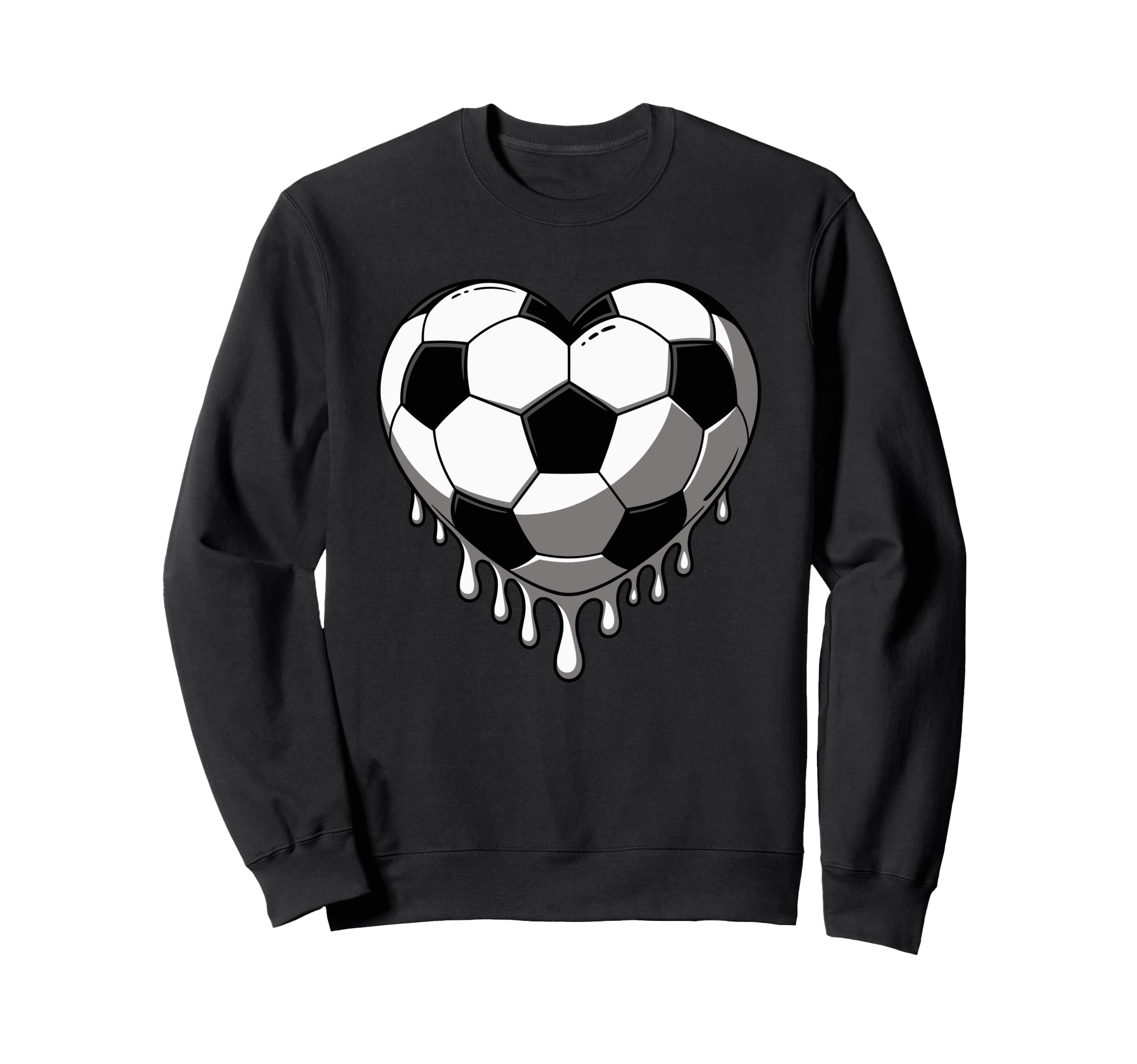 Melting Heart Shape Soccer Player Sweatshirt - Graphic Print for Adults - T-Shirt, Sweatshirt, Hoodie