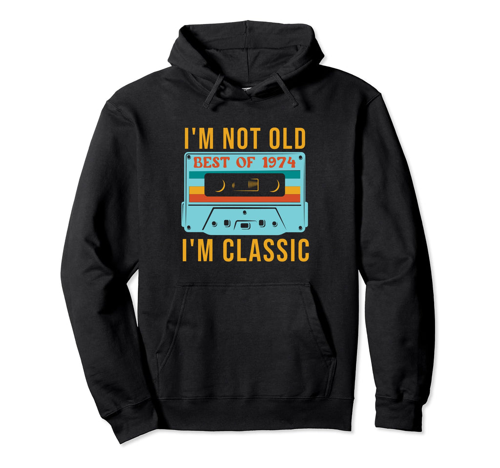Best 1974 Birthday Cassette Tape Hoodie - Aesthetic Graphic Men Women - T-Shirt, Sweatshirt, Hoodie
