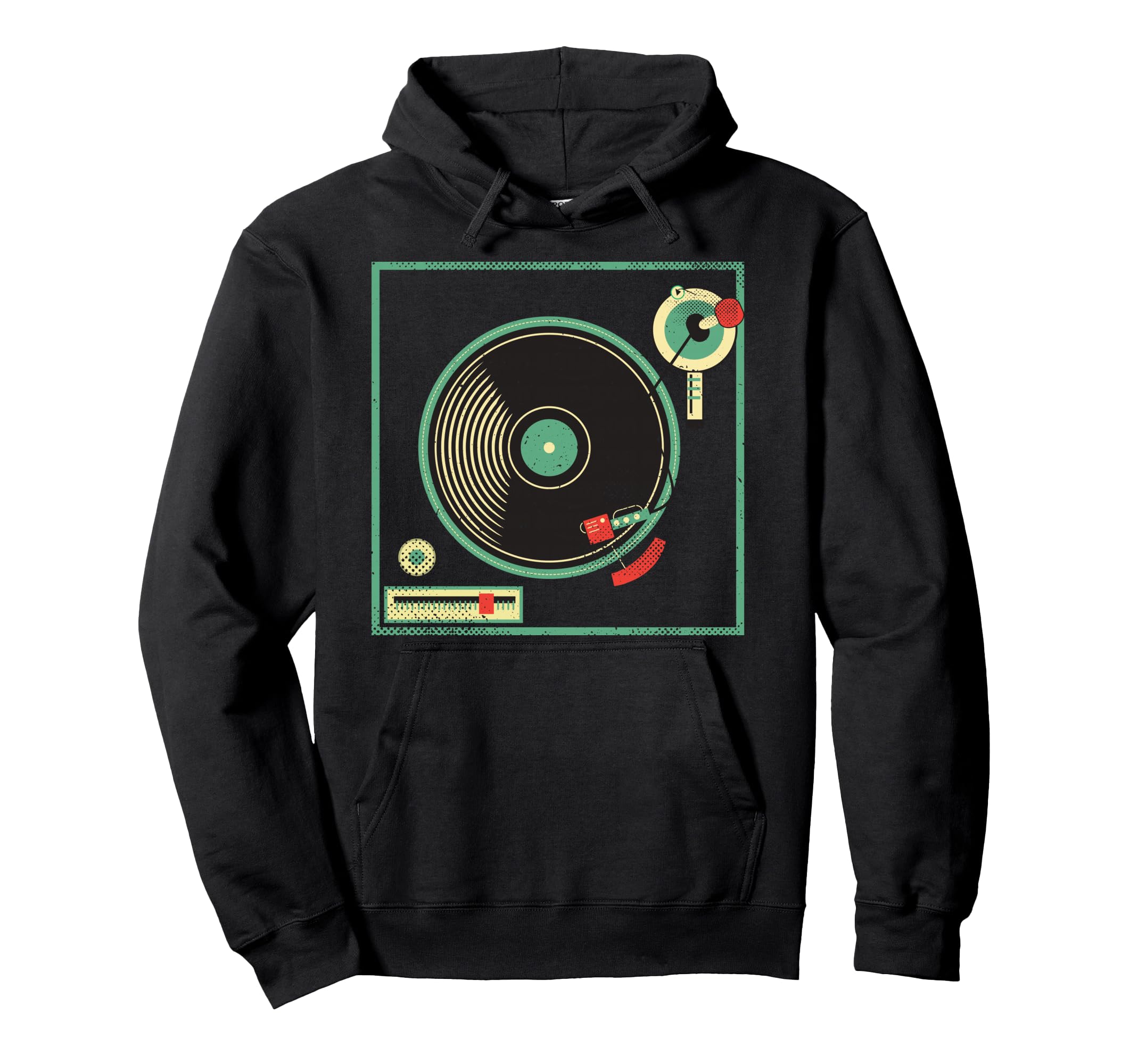Old Record Player Vinyl Music Lover Hoodie - Streetwear Style for Adults - T-Shirt, Sweatshirt, Hoodie