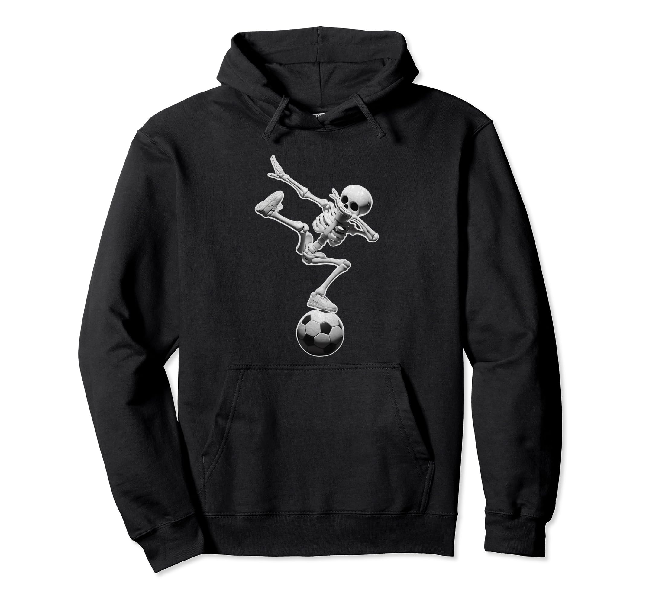 Dabbing Skeleton Soccer Spooky Season Hoodie - Casual Everyday Wear Unisex - T-Shirt, Sweatshirt, Hoodie